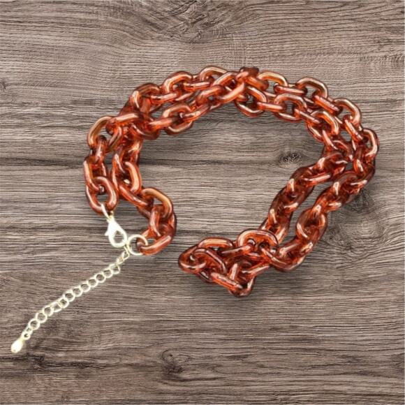 Women's Chain Link Fashion Statement  Necklace Jewelry Accessory - Picture 1 of 6